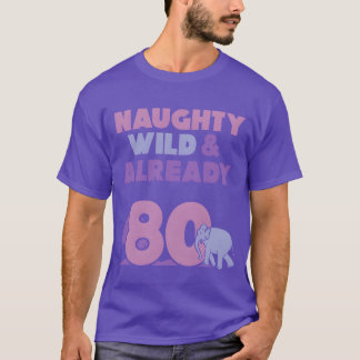 Cadeau 80 jaar verjaardag vrouwen Olifant jongen T-shirt