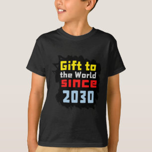Cadeau aan de wereld sinds 2030 Sticker T-shirt
