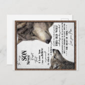 Cadeau aan mijn zoon, moeder en zoon, liefdesbrief briefkaart (Voorkant / Achterkant)