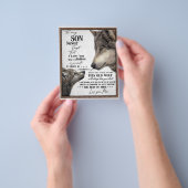 Cadeau aan mijn zoon, moeder en zoon, liefdesbrief flyer (Hand)