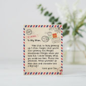 Cadeau aan mijn zoon, moeder en zoon, liefdesbrief kaart (Staand voorkant)