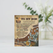 Cadeau aan mijn zoon,Tijgerliefhebbers,Brief aan z Kaart (Staand voorkant)