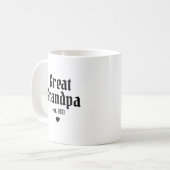 Cadeau aankondiging zwangerschap overgrootvader koffiemok (Voorkant links)