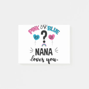 Cadeau Baby Geslacht Onthulling Roze Of Blau Oma H Post-it® Notes
