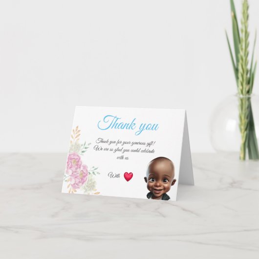 Cadeau baby-kaart bedankkaart (Voorkant)