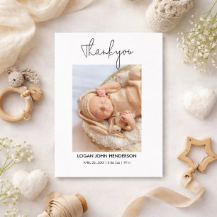 Cadeau Baby Shower Bedankt 4 Foto Collage  Feestdagenkaart
