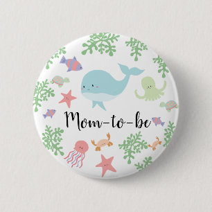 Cadeau-baby shower 'Onder de zee' Cute Kawaii aans Ronde Button 5,7 Cm