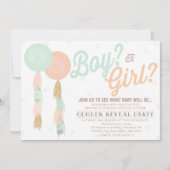 Cadeau-baby shower-uitnodiging voor geslacht onthu kaart (Voorkant)