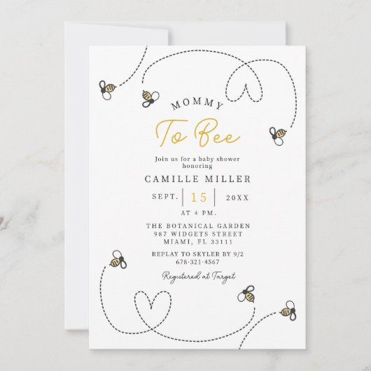 Cadeau-babyfeest handgetekend  kaart (Voorkant)