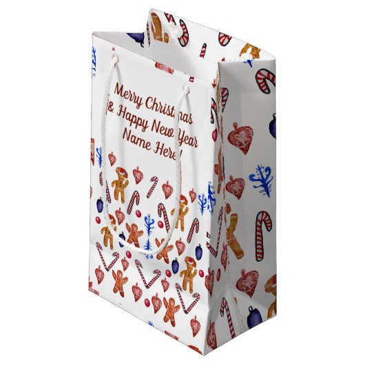 Cadeau Bag Zoete Feestdagen Klein Cadeauzakje (Voorkant Gekanteld)