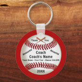 Cadeau Bedanken voor Honkbal Coach, Honkbal Sleutelhanger (Voorkant)