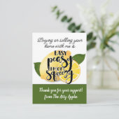 cadeau bedankje marketing klant vastgoed  briefkaart (Staand voorkant)