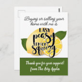 cadeau bedankje marketing klant vastgoed  briefkaart (Voorkant / Achterkant)