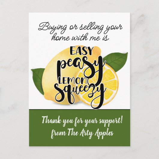 cadeau bedankje marketing klant vastgoed  briefkaart (Voorkant)