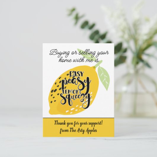 cadeau bedankje vrijwilliger marketing uitdelen ec briefkaart (Staand voorkant)