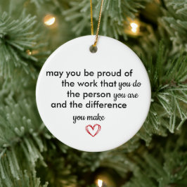 Cadeau Bedankt, Persoonlijk Wees Trots op Jou, Keramisch Ornament