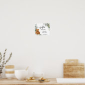 Cadeau Beer Groene Eucalyptus Baby Shower Bord Poster (Keuken)