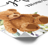 Cadeau Beer Groene Eucalyptus Baby Shower Bord Poster (Hoek)