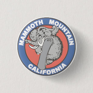 Cadeau bergen skioord Mammoth Mountain uit het ver Ronde Button 3,2 Cm