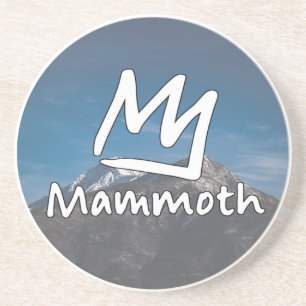 Cadeau bergen skioord Mammoth Mountain uit het ver Zandsteen Onderzetter