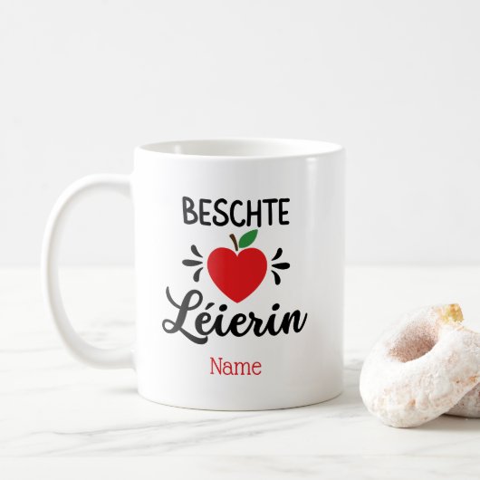 Cadeau "Beschte Léierin" Koffiemok (Met donut)