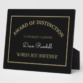 Cadeau! Beste Bartender Plaque ter wereld Fotoplaat (Zijkant)