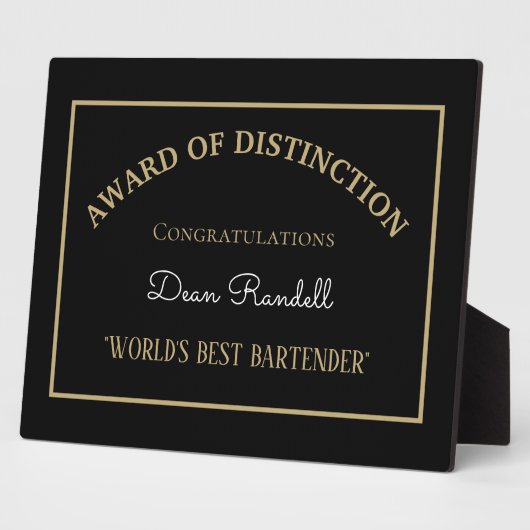 Cadeau! Beste Bartender Plaque ter wereld Fotoplaat (Zijkant)