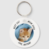 Cadeau Beste Mama Kat Gepersonaliseerde Kat Foto e Sleutelhanger (Voorkant)