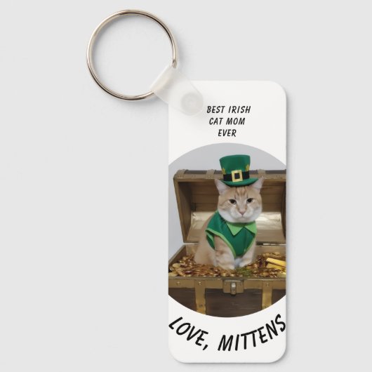 Cadeau Beste Moeder Kat gepersonaliseerd Kat Foto Sleutelhanger (Voorkant)