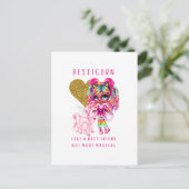 Cadeau beste vriendin voor meisjes, Magische eenho Briefkaart (Staand voorkant)