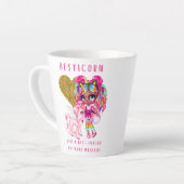 Cadeau beste vriendin voor meisjes, Magische eenho Latte Mok (Linkerhoek)