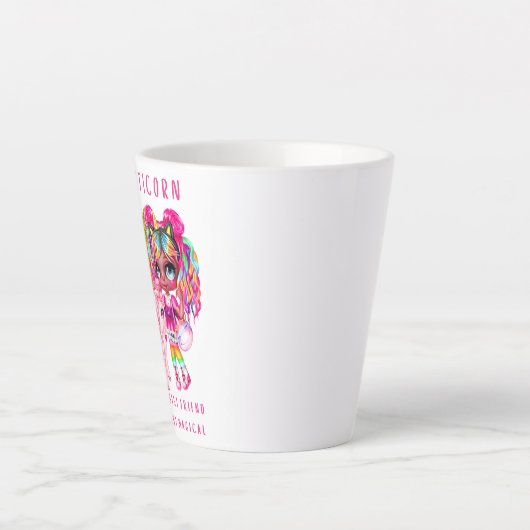 Cadeau beste vriendin voor meisjes, Magische eenho Latte Mok (Voorkant)