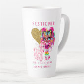 Cadeau beste vriendin voor meisjes, Magische eenho Latte Mok (Rechterhoek)