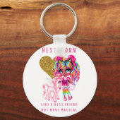 Cadeau beste vriendin voor meisjes, Magische eenho Sleutelhanger (Voorkant)