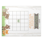 Cadeau Bingo Woodland Animals Baby shower Game Pac Notitieblok (Voorkant)