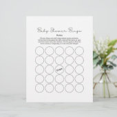 Cadeau-bingospel voor babyfeestje briefhoofd (Staand voorkant)