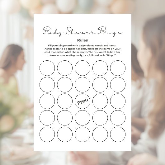 Cadeau-bingospel voor babyfeestje briefhoofd