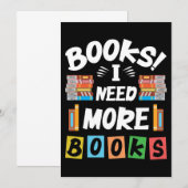 Cadeau boeken voor lezers Ik heb meer boeken nodig Kaart (Voorkant / Achterkant)