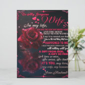 Cadeau Brief Aan Mijn Vrouw, Cadeau Voor Huwelijk  Menu (Staand voorkant)