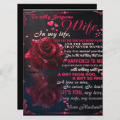 Cadeau Brief Aan Mijn Vrouw, Cadeau Voor Huwelijk  Menu (Voorkant / Achterkant)