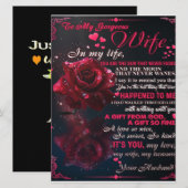 Cadeau brief aan mijn vrouw, koppel liefde trouwca menu (Voorkant / Achterkant)