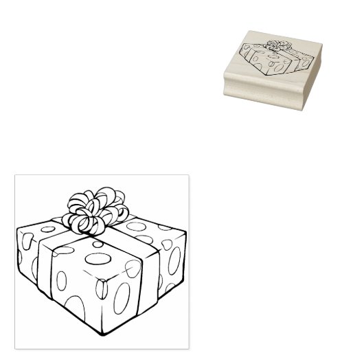 cadeau cadeau kunststempel rubberstempel (Gestempeld)