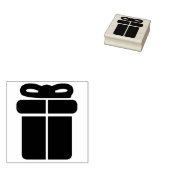 Cadeau cadeaudoos silhouet patroon kunststempel rubberstempel (Gestempeld)