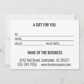 Cadeau Certificaat Kerst Modern Script (Achterkant)