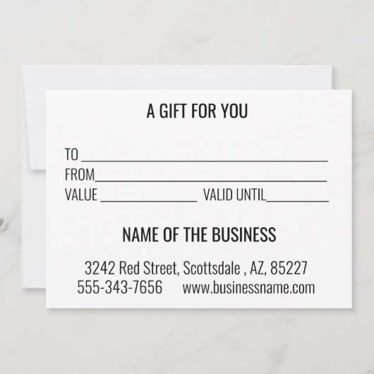 Cadeau Certificaat Kerst Modern Script (Achterkant)