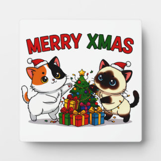 Cadeau Cute Calico & Siamese Kitten Fotoplaat