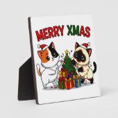 Cadeau Cute Calico & Siamese Kitten Fotoplaat (Voorkant)
