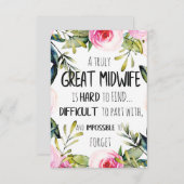 Cadeau Dankkaart Verloskundige Doula Kantoor Citaa (Voorkant / Achterkant)