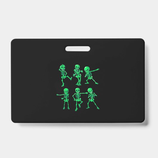 Cadeau Dans | Halloween Dansende Skeletten Dans Ca Badge (Voorzijde)