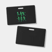 Cadeau Dans | Halloween Dansende Skeletten Dans Ca Badge (Voor- en achterkant)